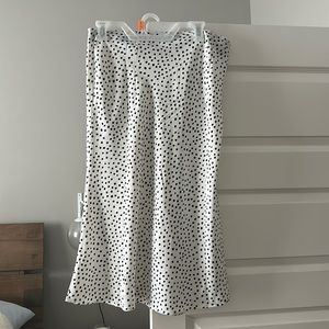 Polka dot midi skirt